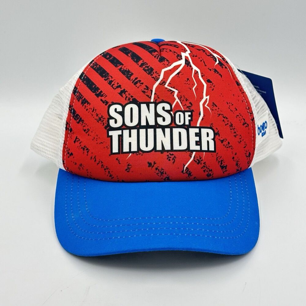 NWT BOCO Gear SONS of THUNDER Mark 3:17 Trucker Snapback Christian‎ Hat Cap Blue